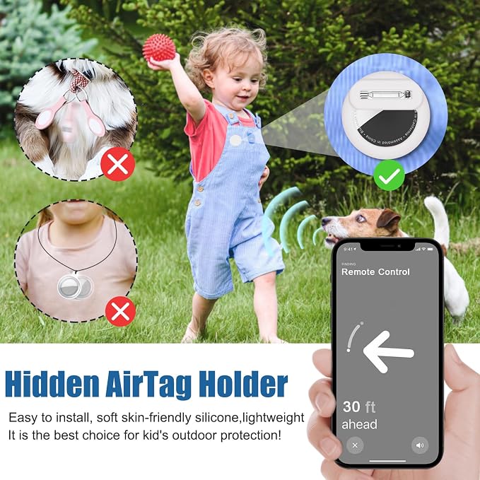 for AirTag Holder 4 Pack for Kids Hidden, Hidden Discreet Toddler Tracker - Image 2