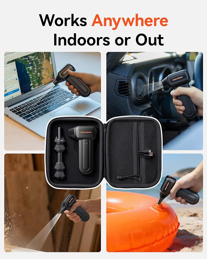 WOLFBOX Hard Carrying Case for MF60/MF70 Electric Air Duster, Shockproof Travel - Image 2