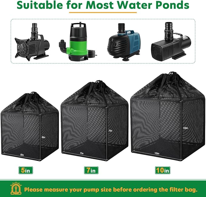 Pump Barrier Bag, Pond Filter Bag, Anti-Clogging Cube Filter Box - Image 4