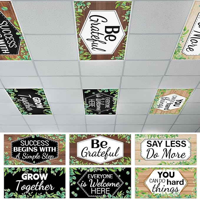 6 Pcs Fluorescent Light Covers by Wiooffen