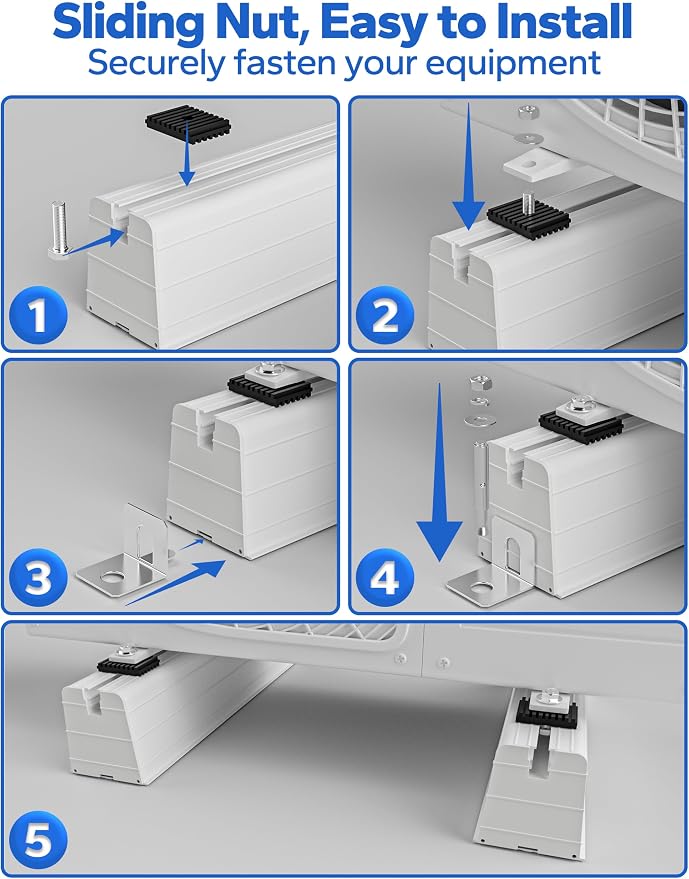 Floor Mounting Base Pad: Mini Split Condenser Pad 19.68'', ABS Anti-Vibration - Image 7