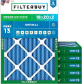 Filterbuy 18x20x2 Air Filter MERV 13 Optimal Smoke & Allergy Defense, by Filterbuy