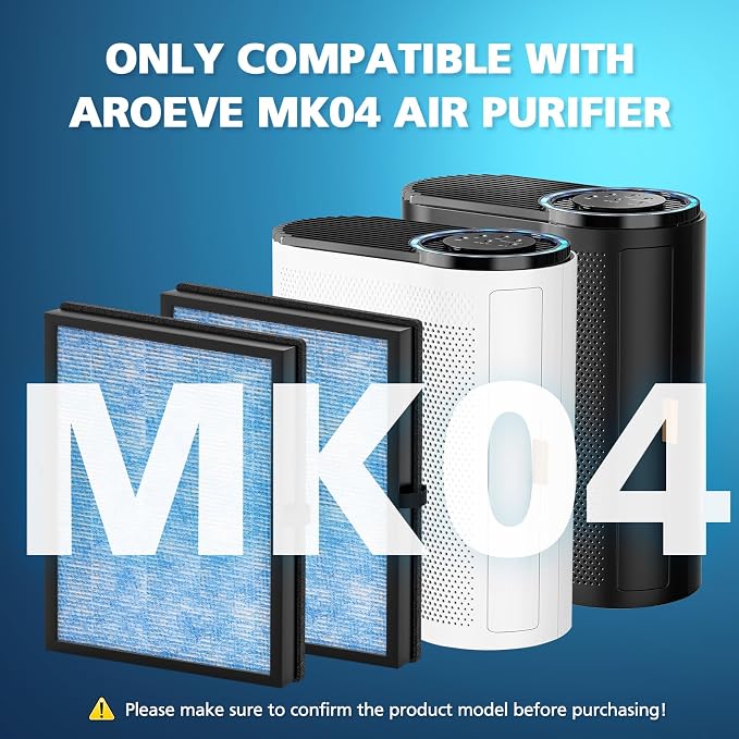 MK04 Filter Compatible with AROEVE MK04 Air Purifier Replacement 4-Layer HEPA - Image 3