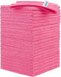 HOMEXCEL Pink Microfiber Cleaning Cloth, 24 Pack Cleaning Towels by HOMEXCEL