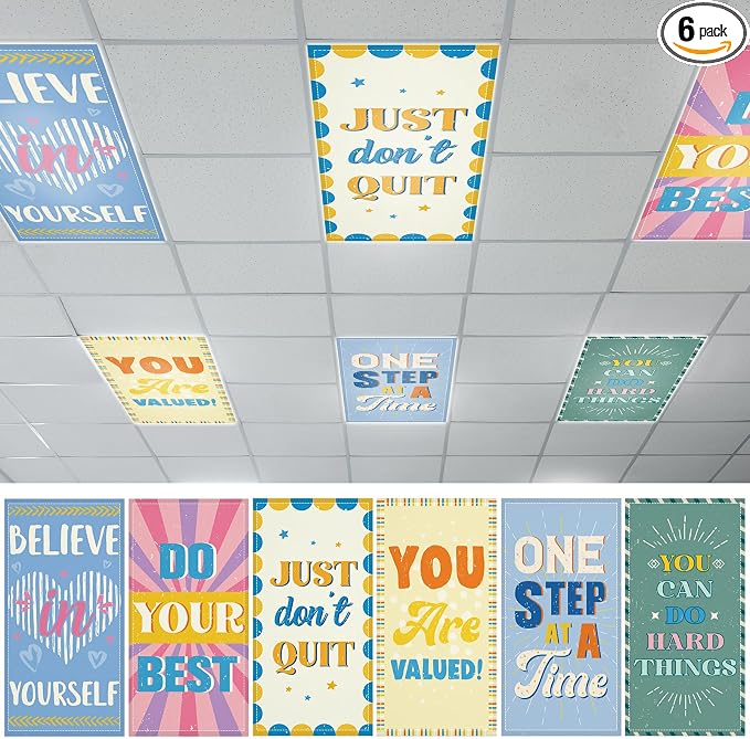 6 Pcs Fluorescent Light Covers by Wiooffen