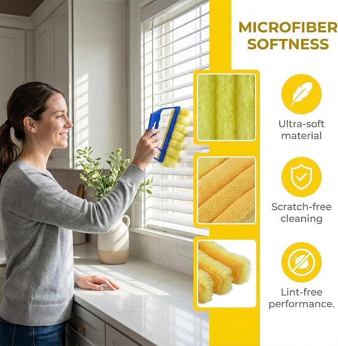 Washable Blind Cleaner Tool, Blind Duster, Microfiber Dusting Brush - Image 8