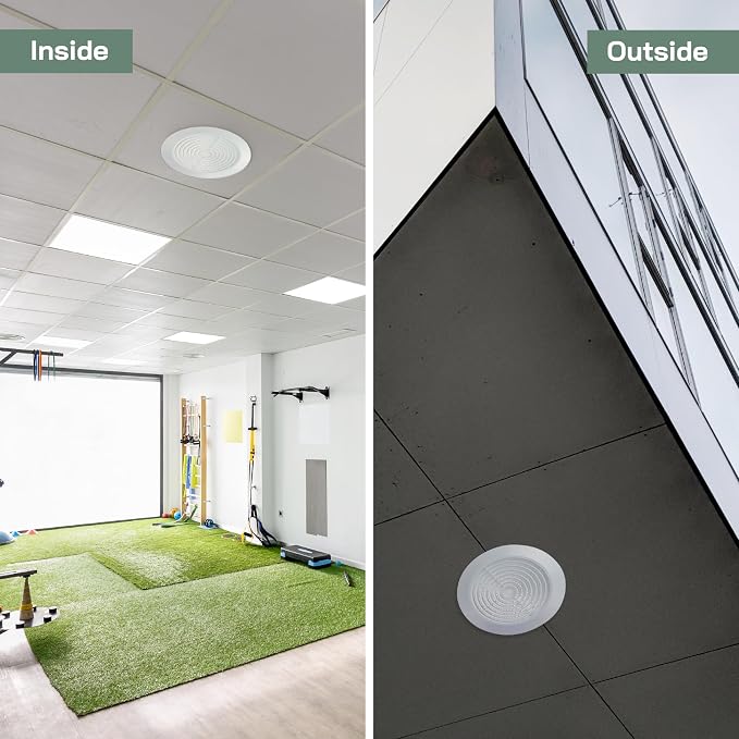 Vent Systems 4'' Inch White Round Plastic Ceiling Vent Cover - Image 5