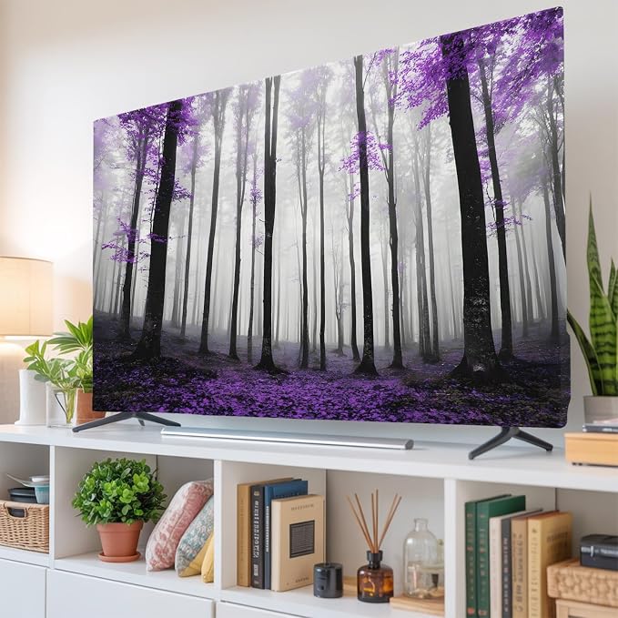 Autumn Thanksgiving Maple Trees Indoor TV Cover, Elastic TV Screen Protector - Image 6