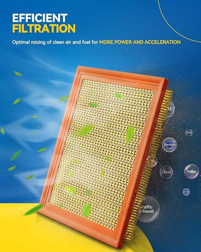 PHILTOP Engine Air Filter, CA12375 Compatible - Image 4
