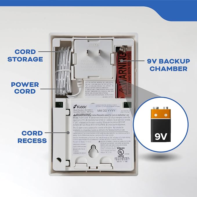 Kidde Carbon Monoxide + Explosive Gas, Natural Gas & Propane Alarm, Plug-in - Image 9