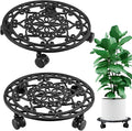 2 Packs Rolling Plant Stand by Planterhoma