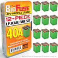 40A Low Profile JCASE 12-Piece Cartridge Fuse Assortment. Fits Most: Nissan by BioFuse