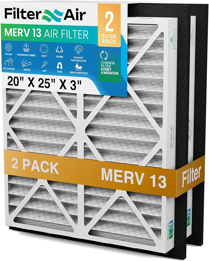 Filter X Air-20x25x3 MERV 13 Pleated Air filters by FilterXAir
