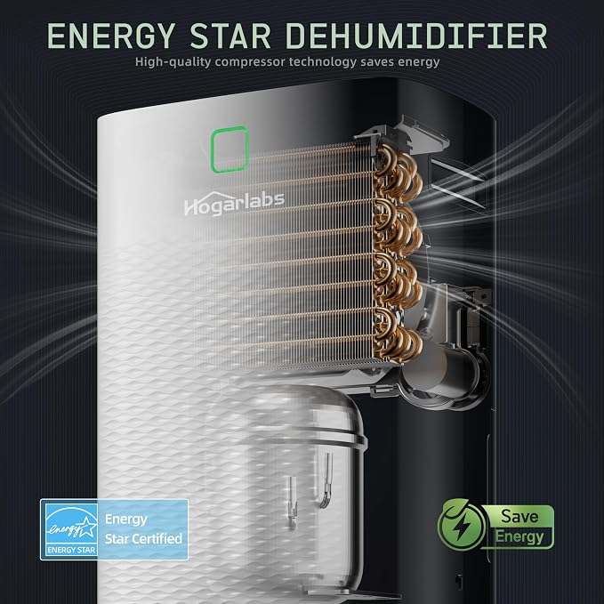 80 Pints Energy Star Dehumidifier Basement Home, Smart Silent Dehumidifier - Image 2