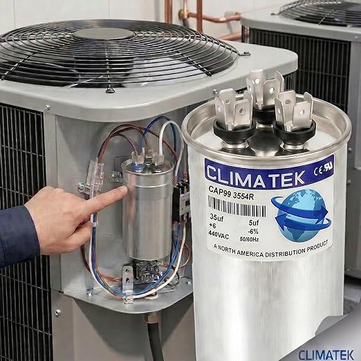ClimaTek 35+5 MFD uf 370 or 440 Volt Dual Run Capacitor CAP99-3554R | Replaces - Image 4