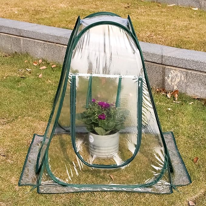 Pop up Greenhouse Cover, Transparent PVC Mini Small Grow Plant House Tent - Image 6