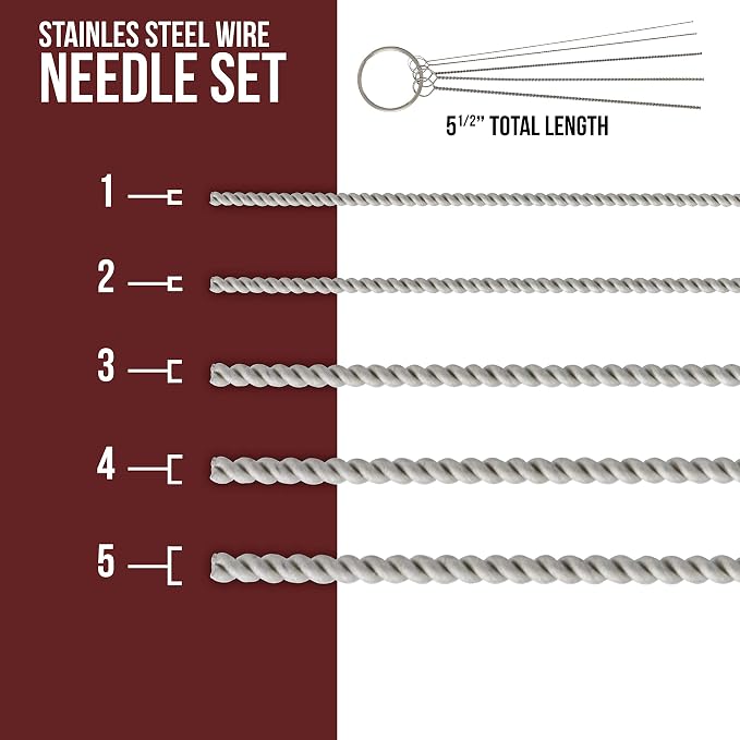 Master Airbrush Cleaning Kit 11-Piece, Airbrushing Cleaning 5 Brushes, 5 Pokers - Image 3