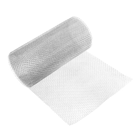 uxcell 5 Mesh 118" x 12" Woven Wire Mesh, 304 Stainless Steel Air Vent Filter by uxcell