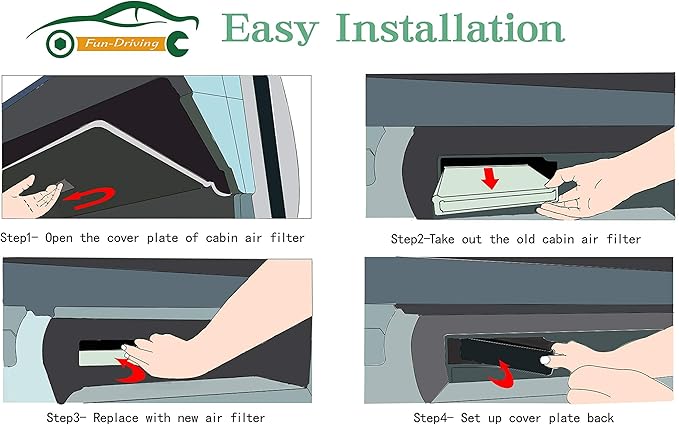 FUN-DRIVING 3 Pack FD182 Cabin air filter - Image 5