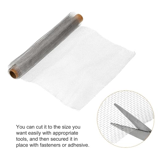 PATIKIL 304 Stainless Steel Wire Mesh Screen, 10 Mesh Woven Air Vent Filter - Image 3