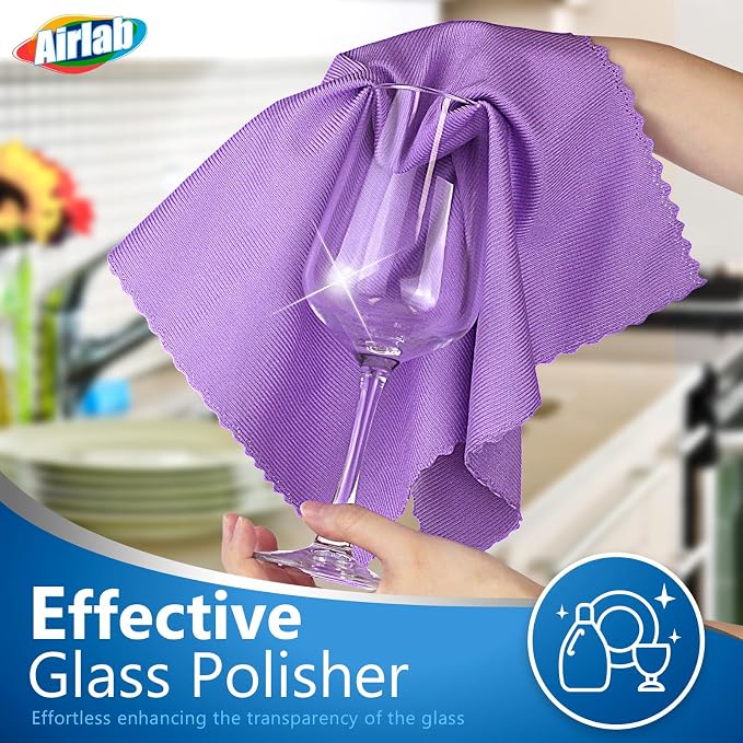 Airlab Glass Polishing Cloth Streak Free Miracle Cleaning Cloth Lint Free - Image 2