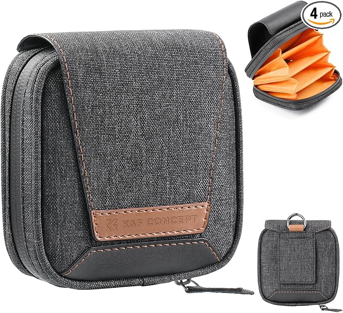 K&F CONCEPT 4 in 1 Basic Model Lens Filter Pouch Up to 95mm solar filter Pouch by KFCONCEPT