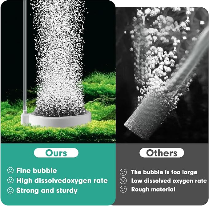 Aquarium air Stones, 2 Inch Nano Fish Tank Bubbler, High Dissolved Oxygen Air - Image 3