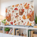 Watercolor Maple Leaves Mushroom Indoor TV Cover, Elastic TV Screen Protector by Unknown