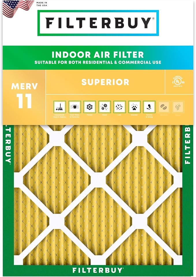 Filterbuy 23.25x29.25x1 Air Filter MERV 11 Superior Pet & Allergy Defense by Filterbuy