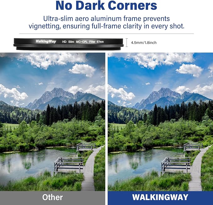 Walking Way 58mm Circular Polarizing Filter Ultra-Slim MC CPL Filter Optical - Image 2