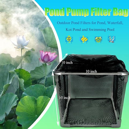 10 inch Large Pond Pump Filter Upgraded 2.0, Extended Anti-Clogging Outdoor - Image 2
