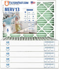 Filters Fast 14x17x2 Pleated Air Filter Merv 13, 2 inch AC Furnace Air Filters by FiltersFast