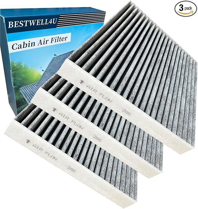 3 Pack BW285 Cabin Air Filter for Camry, Highlander, Replacement for CF10285 by BESTWELL4U