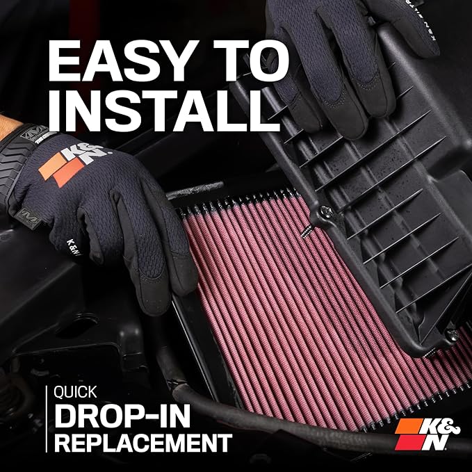 K&N High-Flow Original Lifetime Engine Air Filter: Increase Power: Premium - Image 8