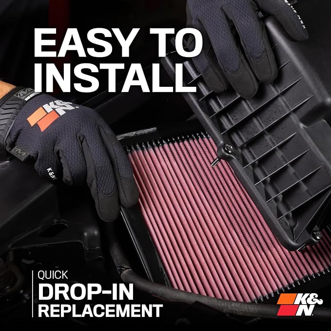 K&N High-Flow Original Lifetime Engine Air Filter: Increase Power: Premium - Image 9