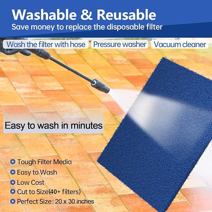 Reusable Air Filter 20x30x0.5, 2 Packs Cut to Fit Furnace Filters, MERV 6 - Image 5