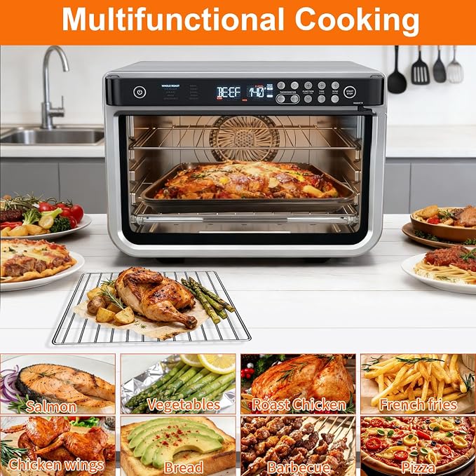 GWY 3PCS Air Fryer Grill Pan Basket Wire Rack Set - Image 7