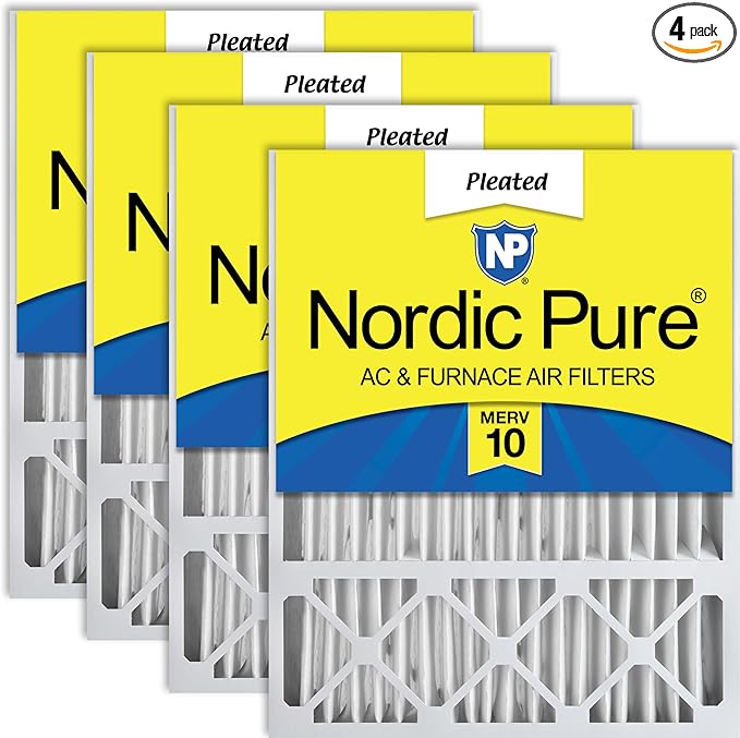 Nordic Pure 16x25x5 Honeywell/Lennox Replacement MERV 10 Air Filters 4 Pack | by NordicPure