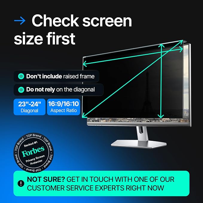 Universal Acrylic 23, 24 Inch Computer Privacy Screen Filter - Image 4