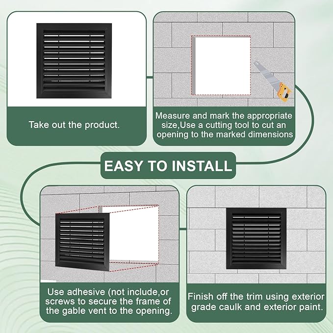 2-Pack 12"x12"Aluminum Gable Vent - Image 6