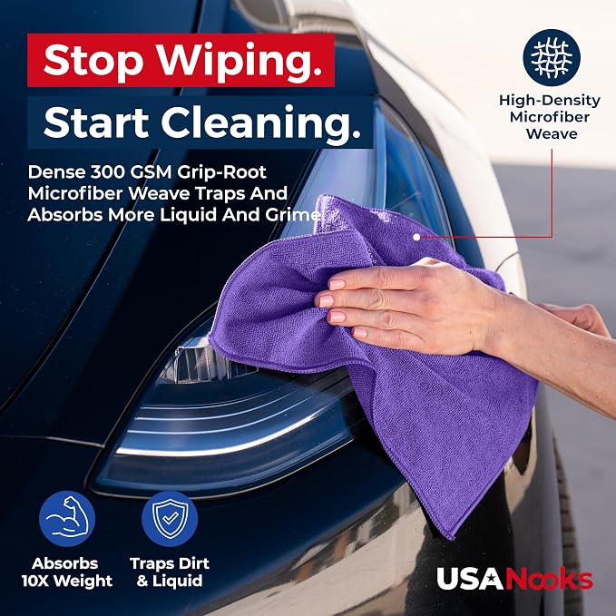 USANOOKS Premium 300GSM Microfiber Cleaning Cloth - Image 2