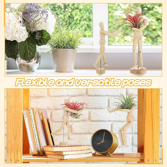 ANPHSIN 2 Sizes Wooden Air Plant Holder - Image 2