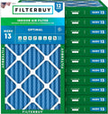 Filterbuy 14x24x2 Air Filter MERV 13 Optimal Smoke & Allergy Defense, by Filterbuy