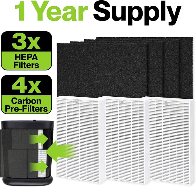 Durabasics 3 HEPA Filter Set for HPA300 Honeywell Air Purifier Filters & - Image 3