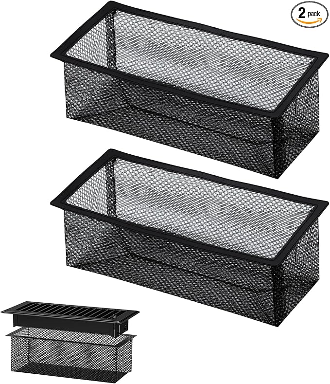 Floor Register Cover Trap, 4 x 10 Inch Floor Air Vent Cover Screen by Attramite