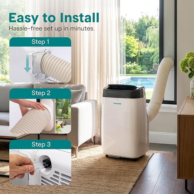 SereneLife Portable Air Conditioner, Dehumidifier & Fan | Dual Motor 3-in-1 8 - Image 6