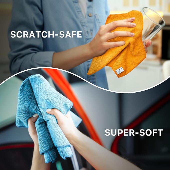 Simple Houseware Microfiber Cleaning Cloth 20 Pack, 4 Colors - Image 4