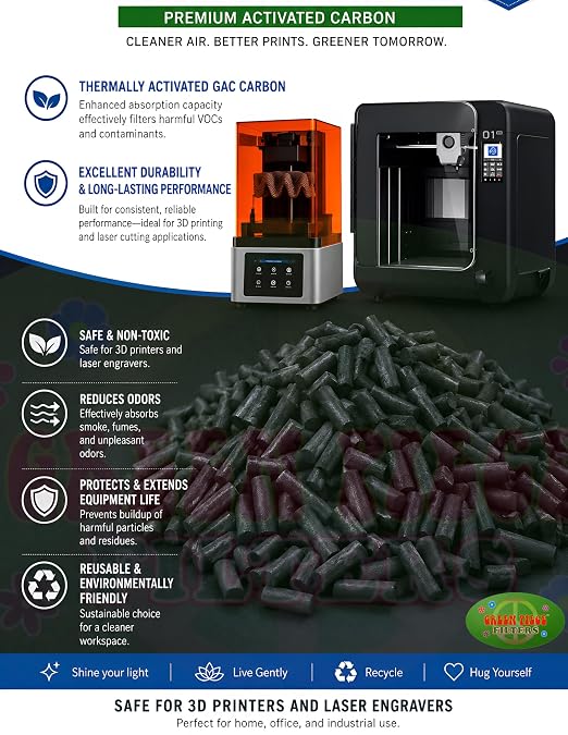Activated Carbon Pellets for 3D Printers & Laser Engravers – Thermally - Image 3