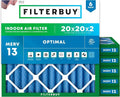 Filterbuy 20x20x2 Air Filter MERV 13 Optimal Smoke & Allergy Defense, by Filterbuy