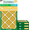 Filterbuy 16x25x2 Air Filter MERV 11 Superior Pet & Allergy Defense, by Filterbuy